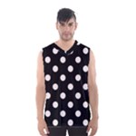 Polka Dots - Seashell on Black Men s Basketball Tank Top