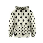 Polka Dots - Black on Beige Kid s Zipper Hoodie