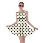 Polka Dots - Black on Beige Skater Dress