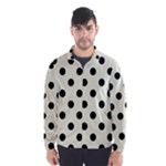 Polka Dots - Black on Beige Wind Breaker (Men)