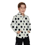 Polka Dots - Black on Beige Wind Breaker (Kids)