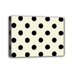 Polka Dots - Black on Beige Mini Canvas 7  x 5  (Stretched)