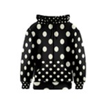 Polka Dots - Beige on Black Kid s Zipper Hoodie