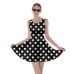 Polka Dots - Beige on Black Skater Dress