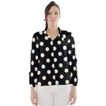 Polka Dots - Beige on Black Wind Breaker (Women)