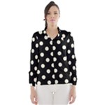 Polka Dots - Beige on Black Wind Breaker (Women)