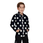 Polka Dots - Beige on Black Wind Breaker (Kids)