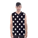 Polka Dots - Beige on Black Men s Basketball Tank Top