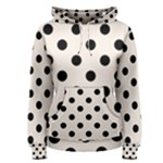 Polka Dots - Black on Linen Women s Pullover Hoodie