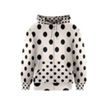 Polka Dots - Black on Linen Kid s Zipper Hoodie