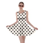 Polka Dots - Black on Linen Skater Dress