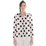 Polka Dots - Black on Linen Wind Breaker (Women)