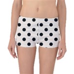 Polka Dots - Black on Linen Boyleg Bikini Bottoms