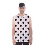 Polka Dots - Black on Linen Men s Basketball Tank Top