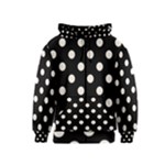 Polka Dots - Linen on Black Kid s Zipper Hoodie