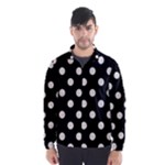 Polka Dots - Linen on Black Wind Breaker (Men)