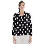 Polka Dots - Linen on Black Wind Breaker (Women)