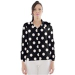 Polka Dots - Linen on Black Wind Breaker (Women)