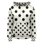 Polka Dots - Black on Ivory Women s Pullover Hoodie