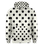 Polka Dots - Black on Ivory Men s Zipper Hoodie