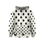 Polka Dots - Black on Ivory Kid s Zipper Hoodie