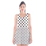 Polka Dots - Black on Ivory Scoop Neck Skater Dress