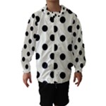 Polka Dots - Black on Ivory Hooded Wind Breaker (Kids)