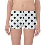 Polka Dots - Black on Ivory Reversible Boyleg Bikini Bottoms