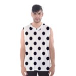 Polka Dots - Black on Ivory Men s Basketball Tank Top