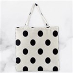 Polka Dots - Black on Ivory Grocery Tote Bag