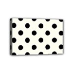 Polka Dots - Black on Ivory Mini Canvas 6  x 4  (Stretched)