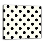 Polka Dots - Black on Ivory Canvas 24  x 20  (Stretched)