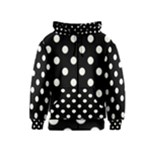 Polka Dots - Ivory on Black Kid s Zipper Hoodie