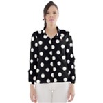 Polka Dots - Ivory on Black Wind Breaker (Women)