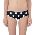 Polka Dots - Ivory on Black Classic Bikini Bottoms