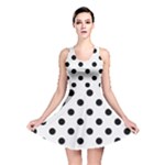 Polka Dots - Black on White Smoke Reversible Skater Dress