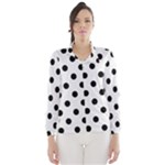 Polka Dots - Black on White Smoke Wind Breaker (Women)