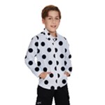 Polka Dots - Black on White Smoke Wind Breaker (Kids)