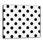 Polka Dots - Black on White Smoke Canvas 24  x 20  (Stretched)