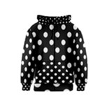 Polka Dots - White Smoke on Black Kid s Zipper Hoodie