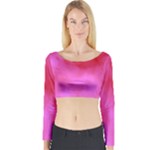 Pink Clouds Long Sleeve Crop Top (Tight Fit)