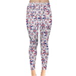 Purple White Cannabis Marijuana Leggings 