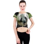 Panda Crew Neck Crop Top