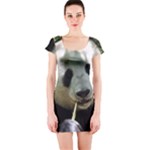 Panda Short Sleeve Bodycon Dress