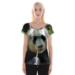 Panda Women s Cap Sleeve Top