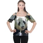 Panda Women s Cutout Shoulder Tee