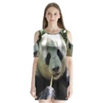 Panda Shoulder Cutout Velvet  One Piece