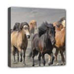 Running Horses Mini Canvas 8  x 8  (Stretched)