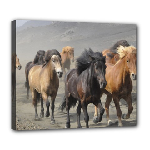 Running Horses Deluxe Canvas 24  x 20  (Stretched) from ArtsNow.com