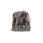 Running Horses Drawstring Pouch (Small)